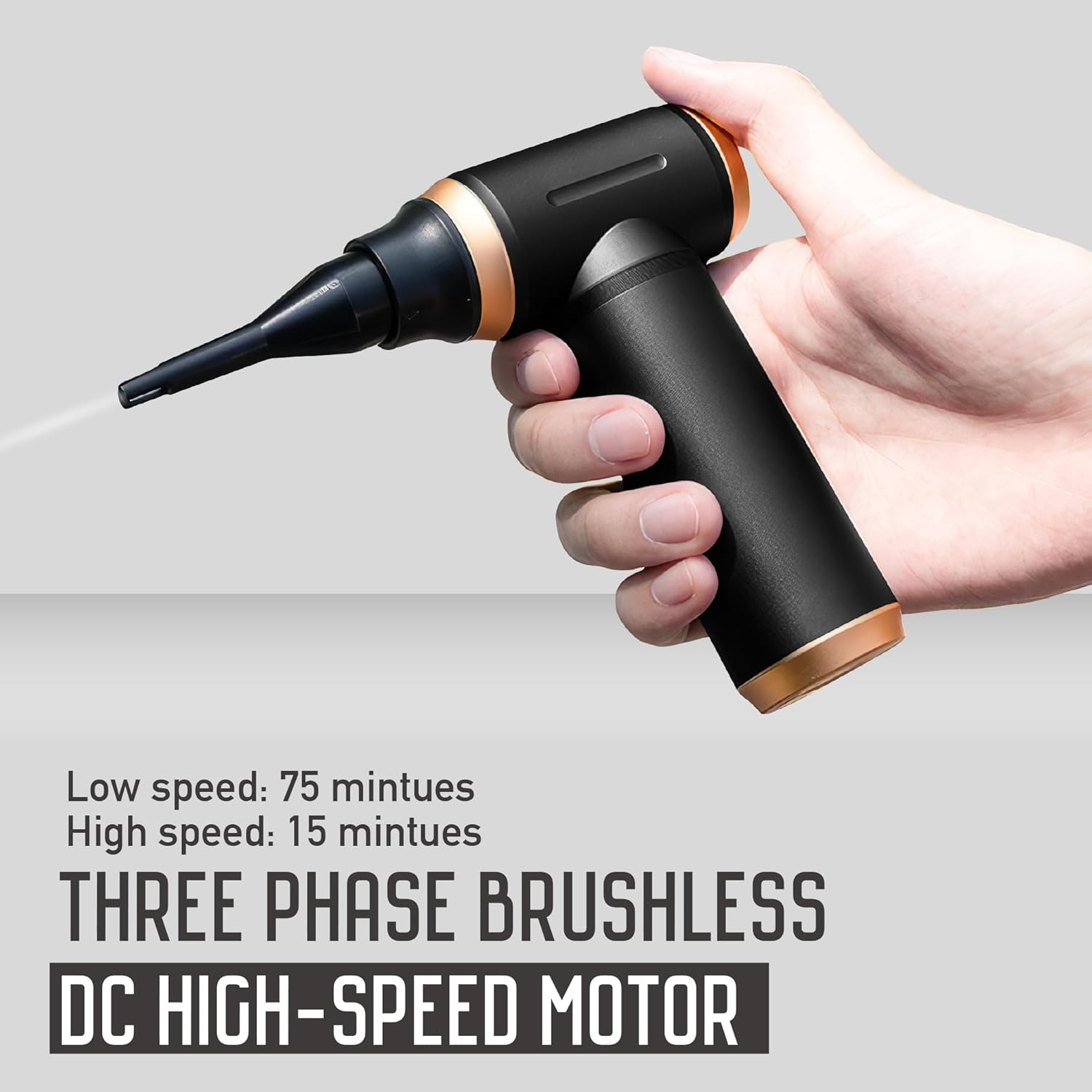 Compressed Air Duster, Electric Air Duster 80000 RPM Keyboard Cleaner Mini Air Blower for Computer Cordless Air Dusters Can Rechargeable for PC Cleaner All Metal, Air Blower Mini Electric Air Duster image number 6