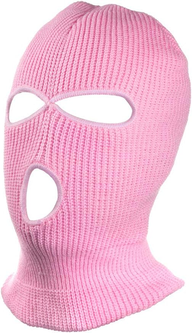 "N/A" 3 Hole Warm Soft Motorcycle Winter Full Face Cover Knit Ski Mask for Outdoor Sports