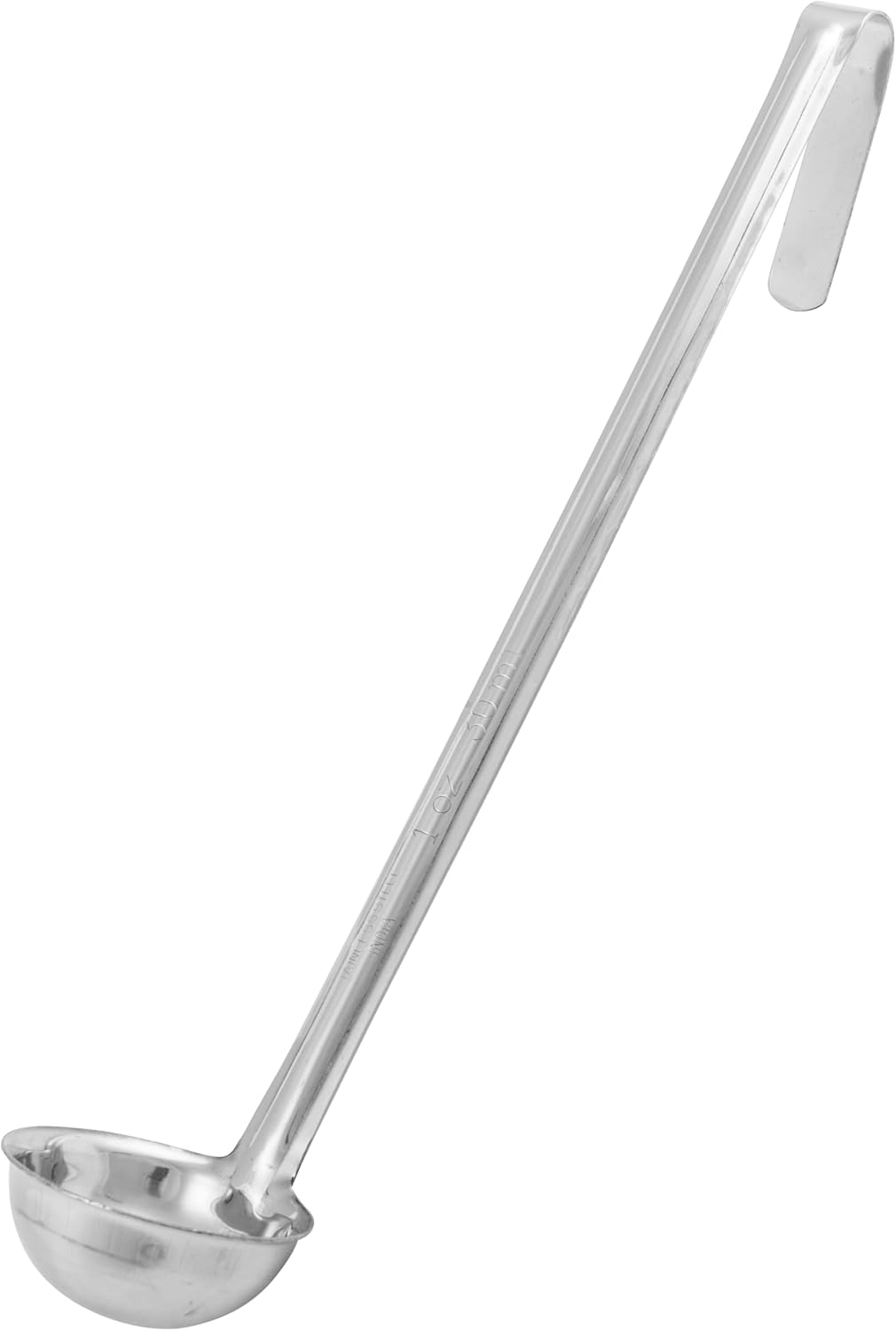 LDIN-1, 30Ml 25Cm Stainless Steel Soup Ladle, One Piece Sauce Portioner, Solid Serving Spoon, NSF