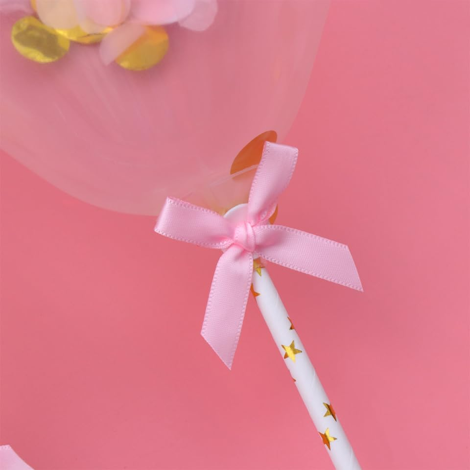 10Pcs Balloon Food Toppers Cake Toppers Happy Birthday Cake Decoration Birthday Decoration Balloon Cake Topper Chirstmas Decor Glitter Fruit Picks Balloons Insert Card Wedding Pink image number 2