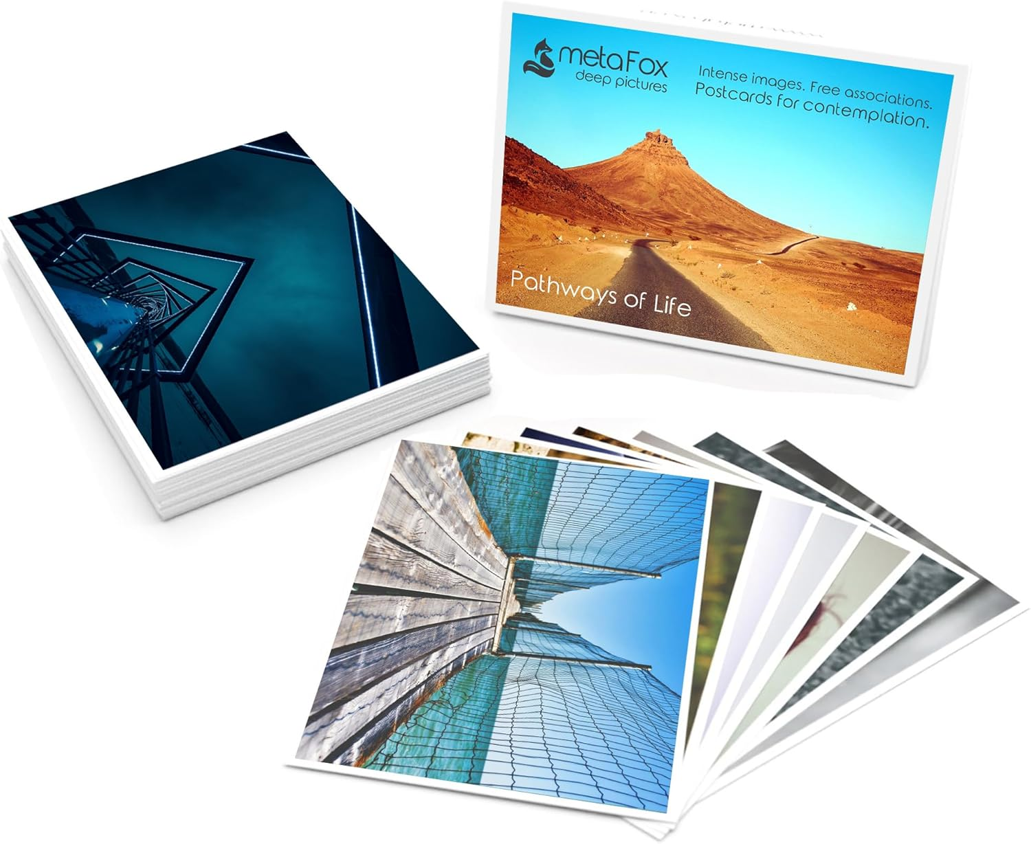 Metafox Galerie of Feelings, 52 Abstract Feeling Cards for Therapy, Coaching and Reflection, High-Quality Coaching Picture Cards in Postcard Format