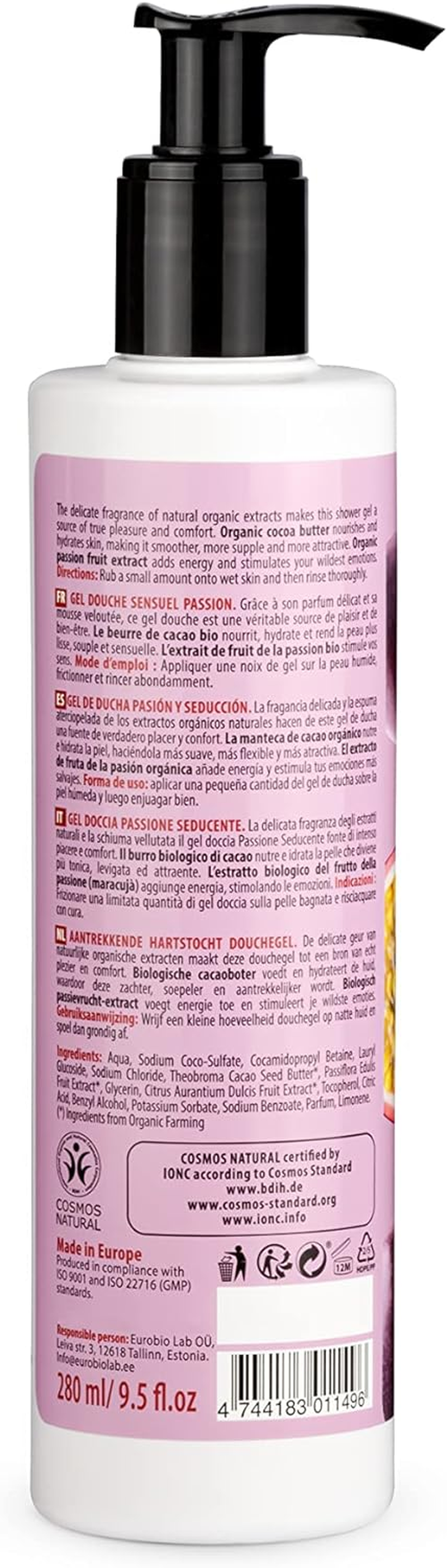 Organic Shop Shower Gel Alluring Passion Fruit & Cocoa 280Ml