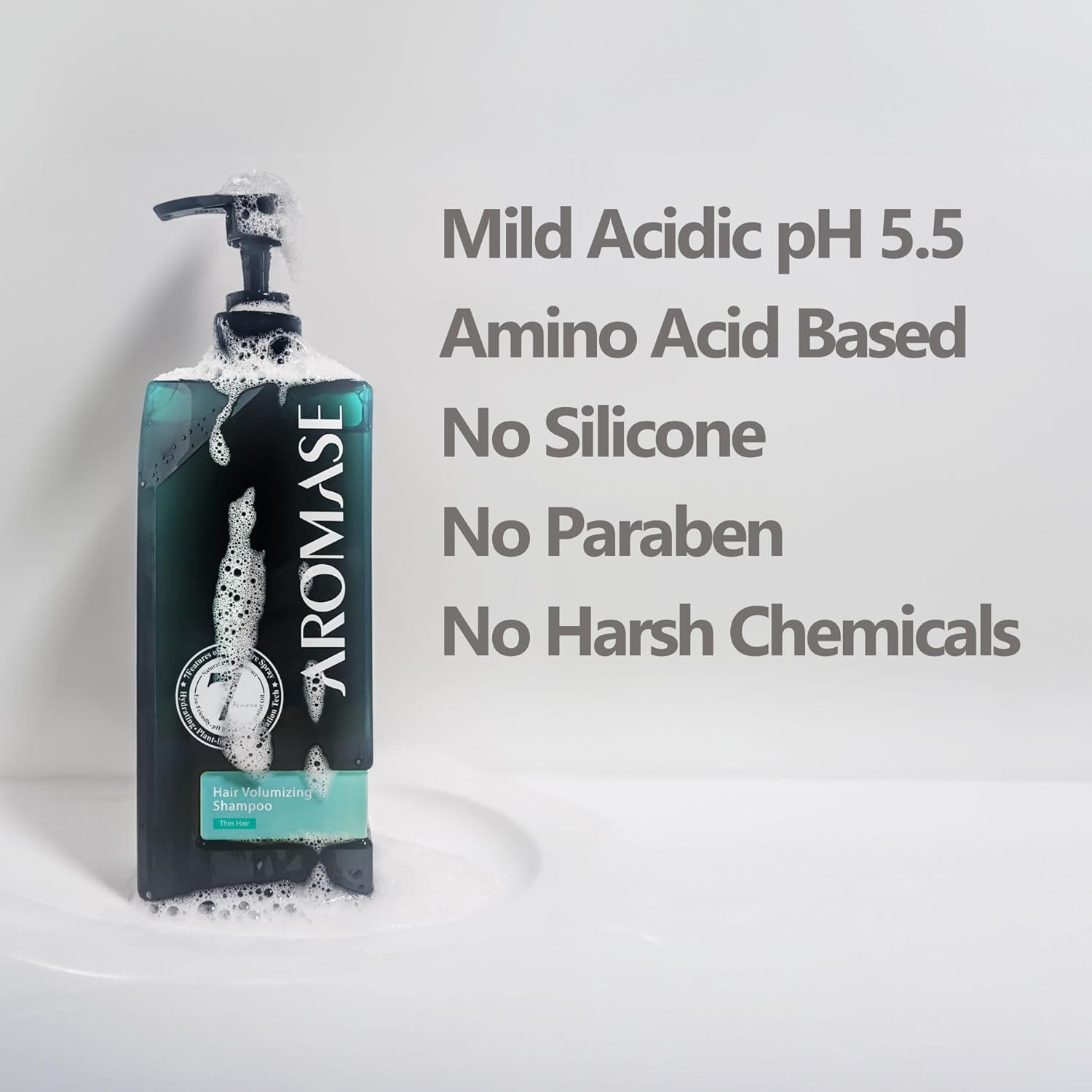 AROMASE Volumizing Essential Shampoo, for Hair Loss with Natural DHT Blocker-5&Alpha; AVOCUTA, SAW PALMETTO Adds Volume for Oily, Thinning, Fragile Hair and Hair Loss, Men and Women, 14 Fl Oz image number 5