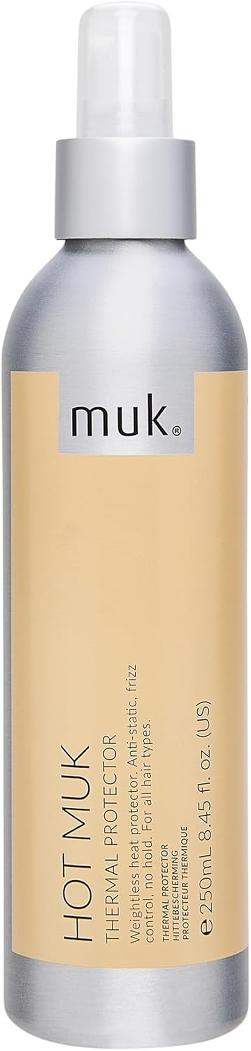 MUK. Hot Muk Thermal Protect - Heat Protection Hair Spray. Heat Protectant for Styling Tools up to 230&deg;C. Heat Protection Hair Spray UV Shield against Colour Fade, Frizz Control, 250Ml image number 3