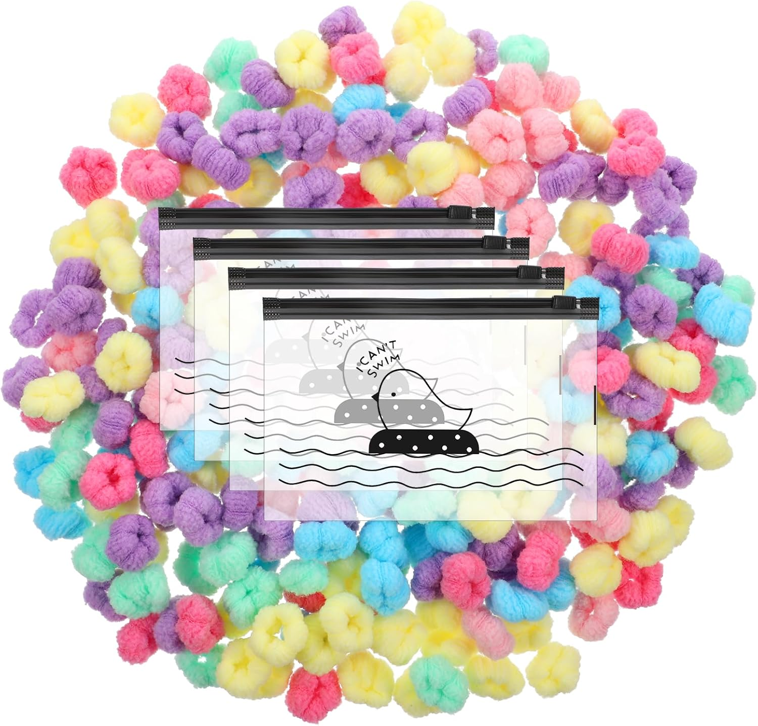 YBEATY Pack of 400 Baby Hair Bobbles Soft Fluffy Toddler Elastic Thin Hair Bobbles Colourful Wrinkle Free for Little Girls Children image number 2