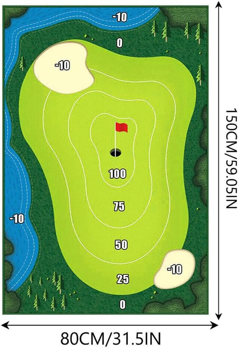 The Indoor Casual Golf Game Set Golf Hitting Mats Golf Putting Royale Golf Game Training Equipment image number 3