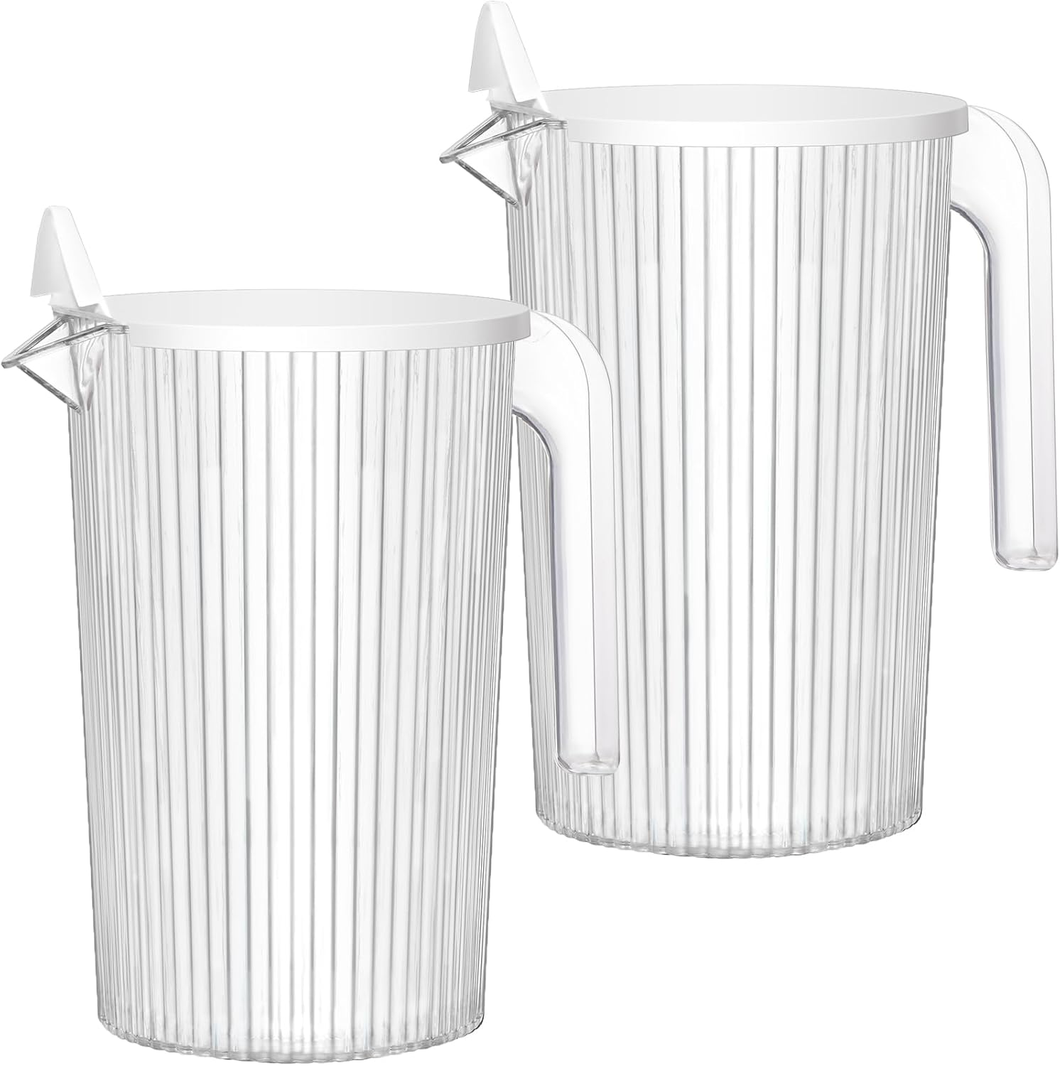 Lifewit Pitcher with Lid, 50 Oz Water Jug BAP Free Plastic, Containers Juice, Ice Tea, Drink, Lemonade Pitchers for Fridge, 2 Pack image number 5