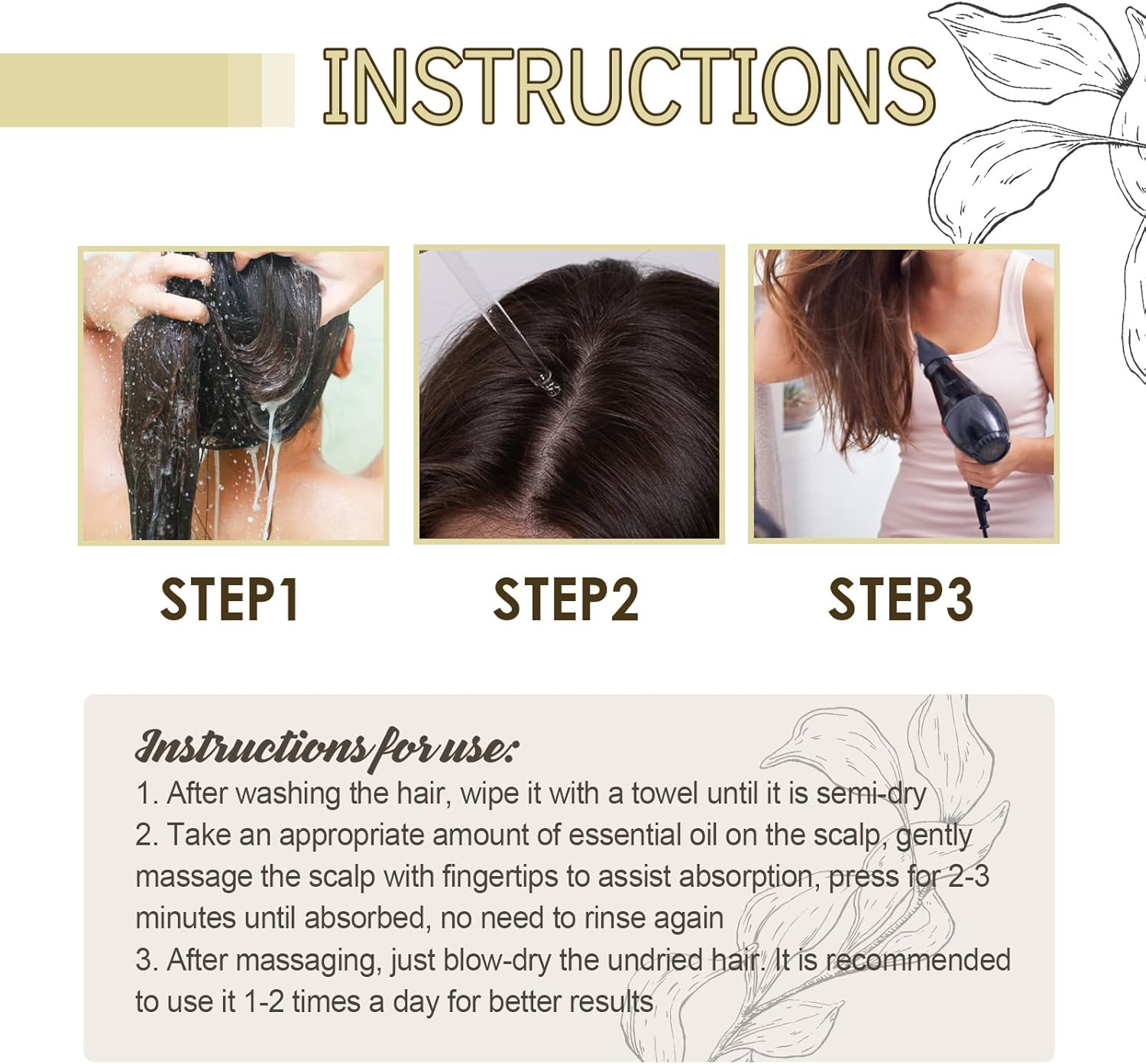 Thrive Hair Oil, Natural Growth Treatment with Green Coffee and Argan Oil, Anti-Hair Loss Treatment, Strengthens & Nourishes Hair Follicles, Reduces Breakage for Thicker 60Ml (2Pcs) image number 6