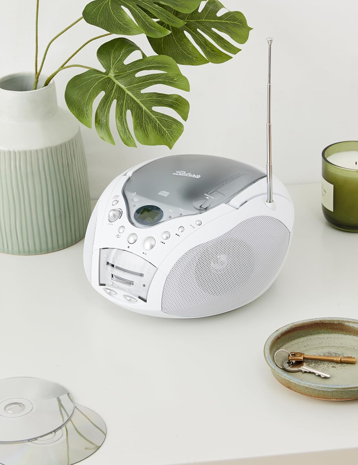 Roberts CD9959 LW/MW/FM Radio CD Player - White