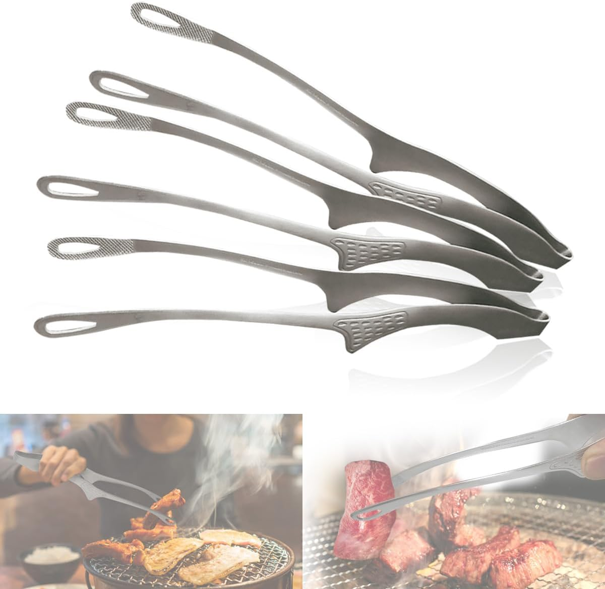 Tsubamesanjo Yakiniku Tongs, Dishwasher Safe, Yakiniku, Deep Fried Food, Senmudo Mmmall (Senbudo Yakiniku Tongs Set of 2)