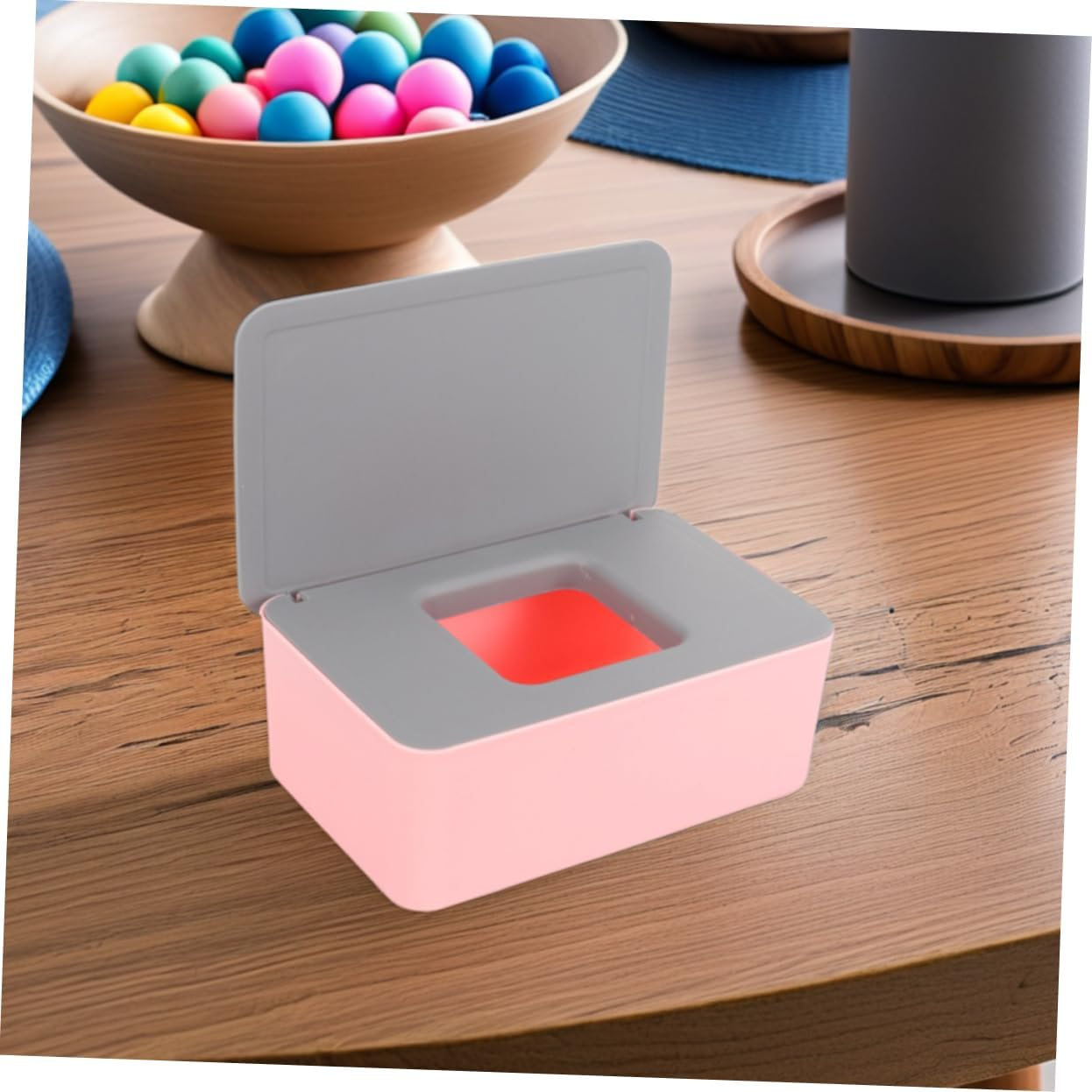 LABRIMP 2Pcs Refillable Wet Wipes Box Lid Portable Wet Tissue Organizer Sealable Travel Wipe Holder Home Travel Napkin Case image number 4