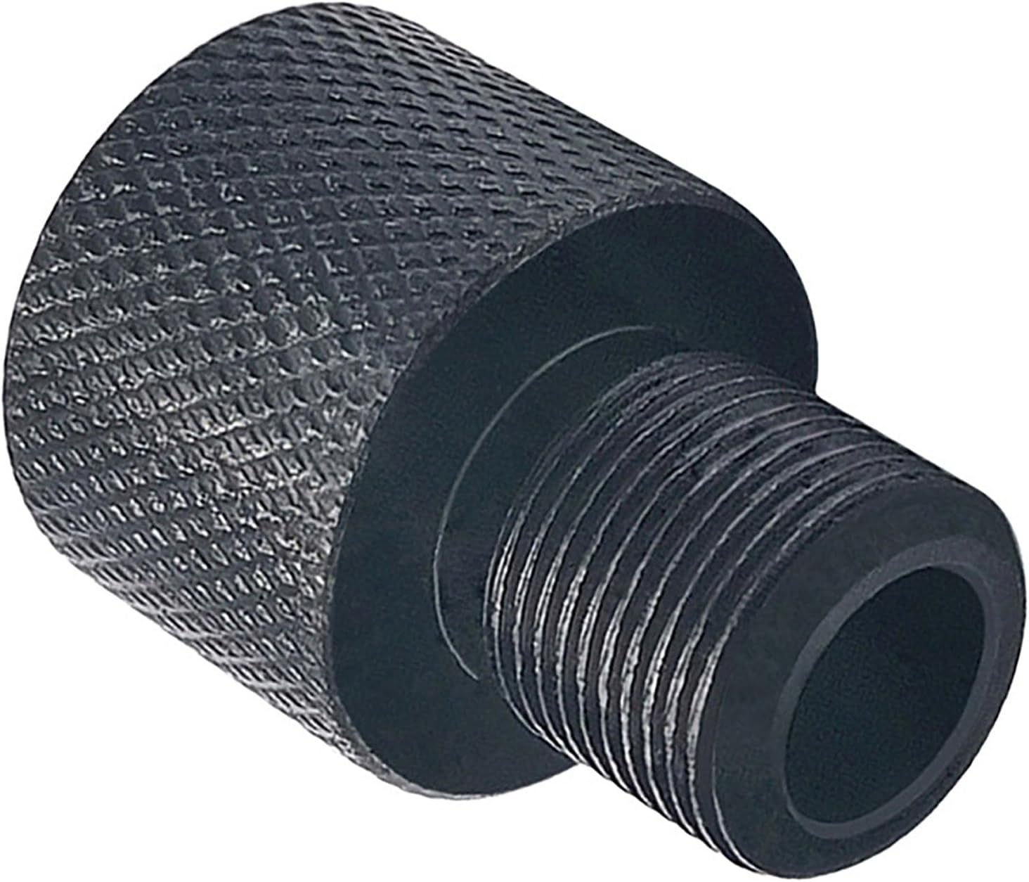 BEANPRECOY 1Pc Black Aluminum Alloy 1/2-20 UNEF to 1/2-28 UNF Thread Adapter, Male to Female Pipe Fitting Adapter for Plumbing & Mechanical Parts image number 2