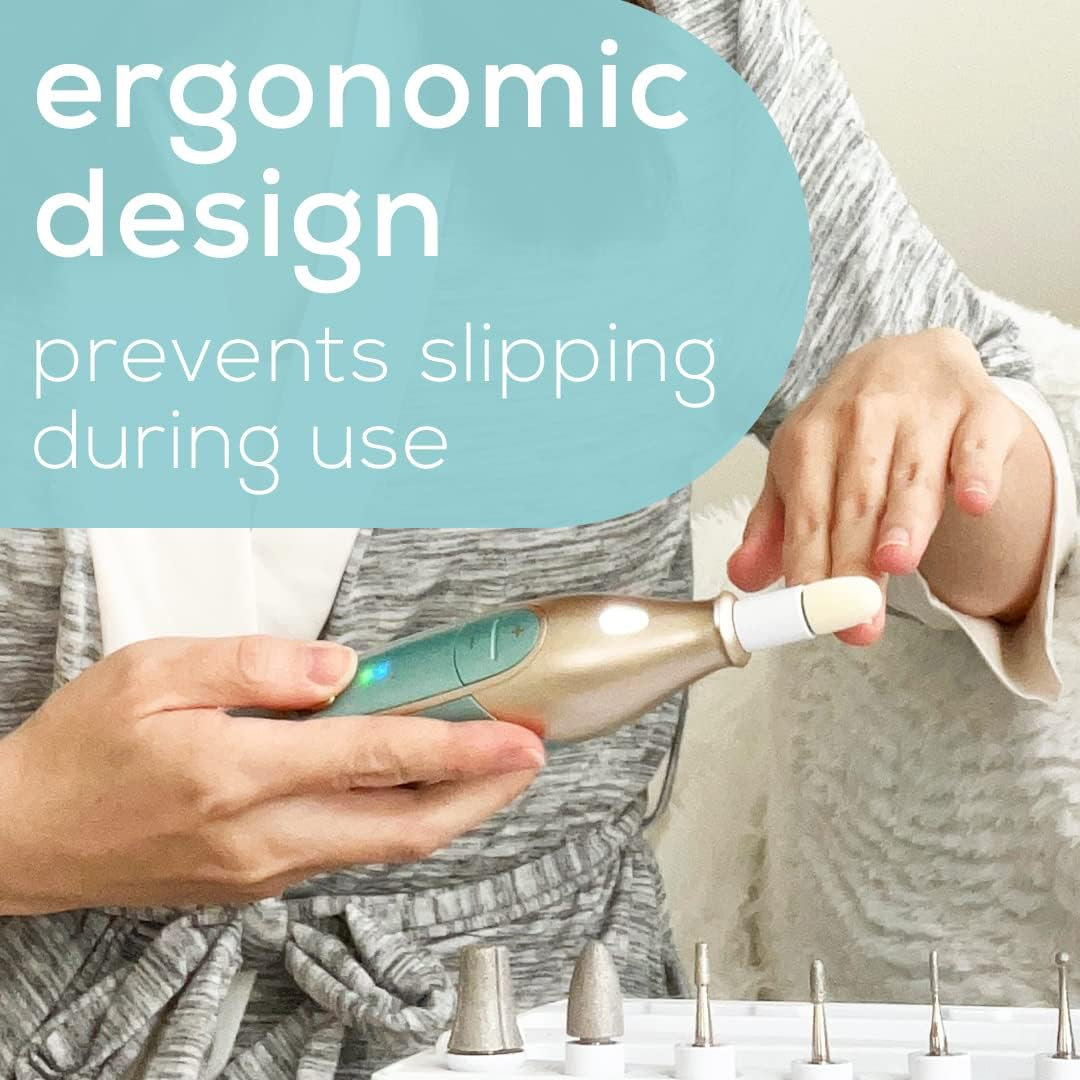 Beurer MP84 Professional Manicure & Pedicure Nail Drill Kit, 14-Piece Cordless Electric Nail File with 10 Attachments, LED Light, Adjustable Speed, Charging Storage Case image number 5