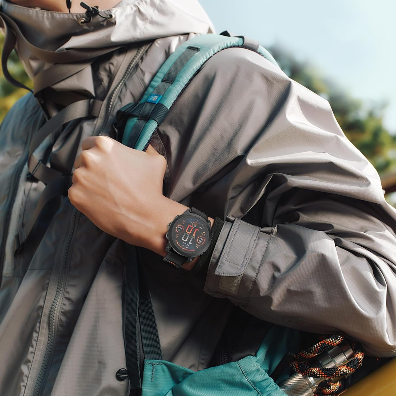 U-LIMVE Watch Band for Garmin Fenix 8 47Mm/Fenix 7 Pro/Fenix 7/Fenix 6 Pro/Fenix 6/Fenix 5/Epix Pro 47Mm/Fenix E, 22Mm Silicone Quickfit Band for Garmin Forerunner 965/955/945/935/745 image number 2