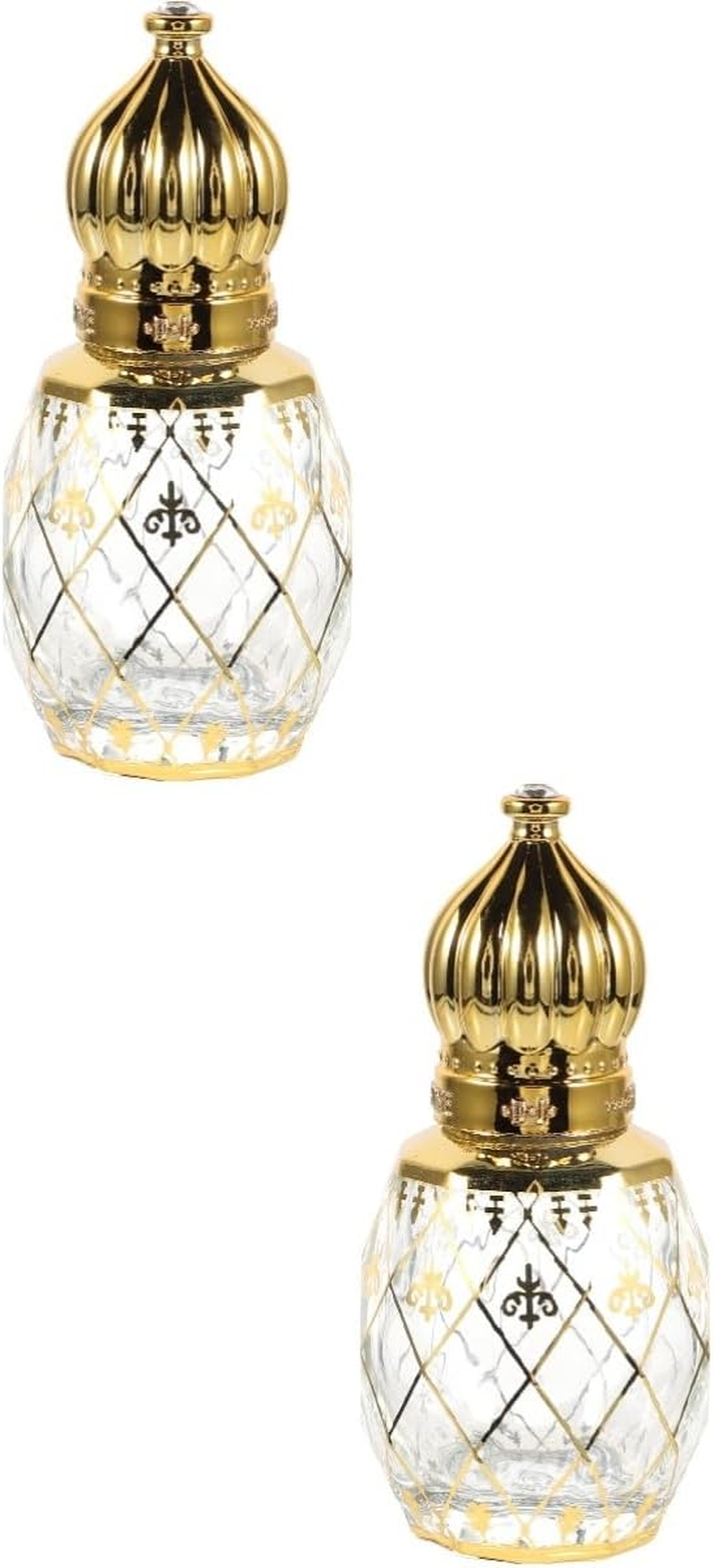 2Pcs Empty Perfume Bottle in Middle Eastern Arabian Style for Fragrance Women and Aromatherapy Use Made of Aroma Bottle image number 1