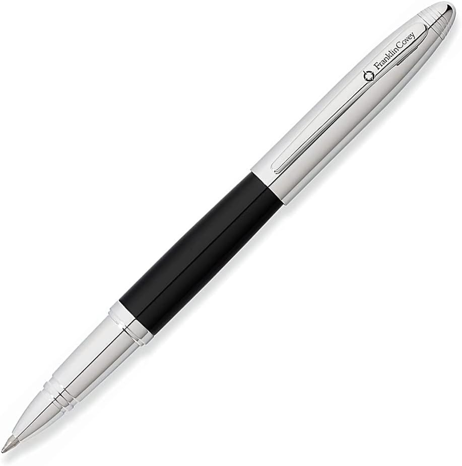 Franklin Covey Lexington, Rolling Ball Pen, Midnight Black Lacquer and Polished Chrome, by Cross (FC0015IM-1)