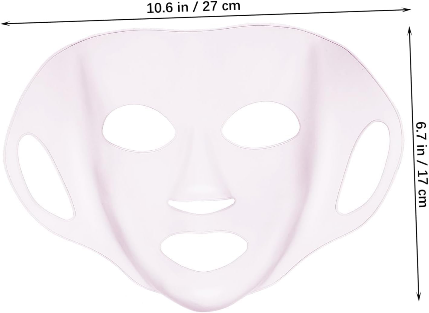 5 Pcs Reusable Silicone Face Mask Covers - Soft Stretchy Moisturizing Masks with Nose/Mouth/Glasses Openings, Prevent Evaporation for Beauty Spa Salon & Family image number 6