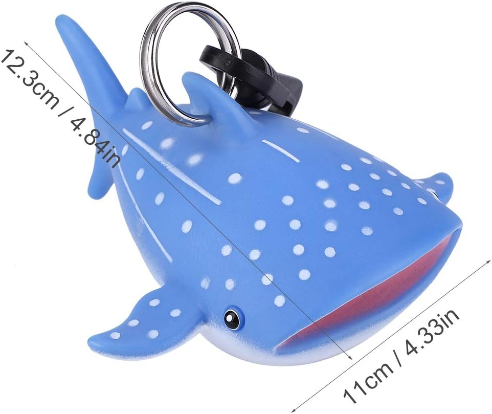 Diving Mouthpiece Cover, Cute Cartoon Shark Scuba Diving Mouthpiece Protective Regulator Dustproof Cover Scuba with Clip Regulator Holder, Scuba Diving Accessories (Whale Shark) image number 1