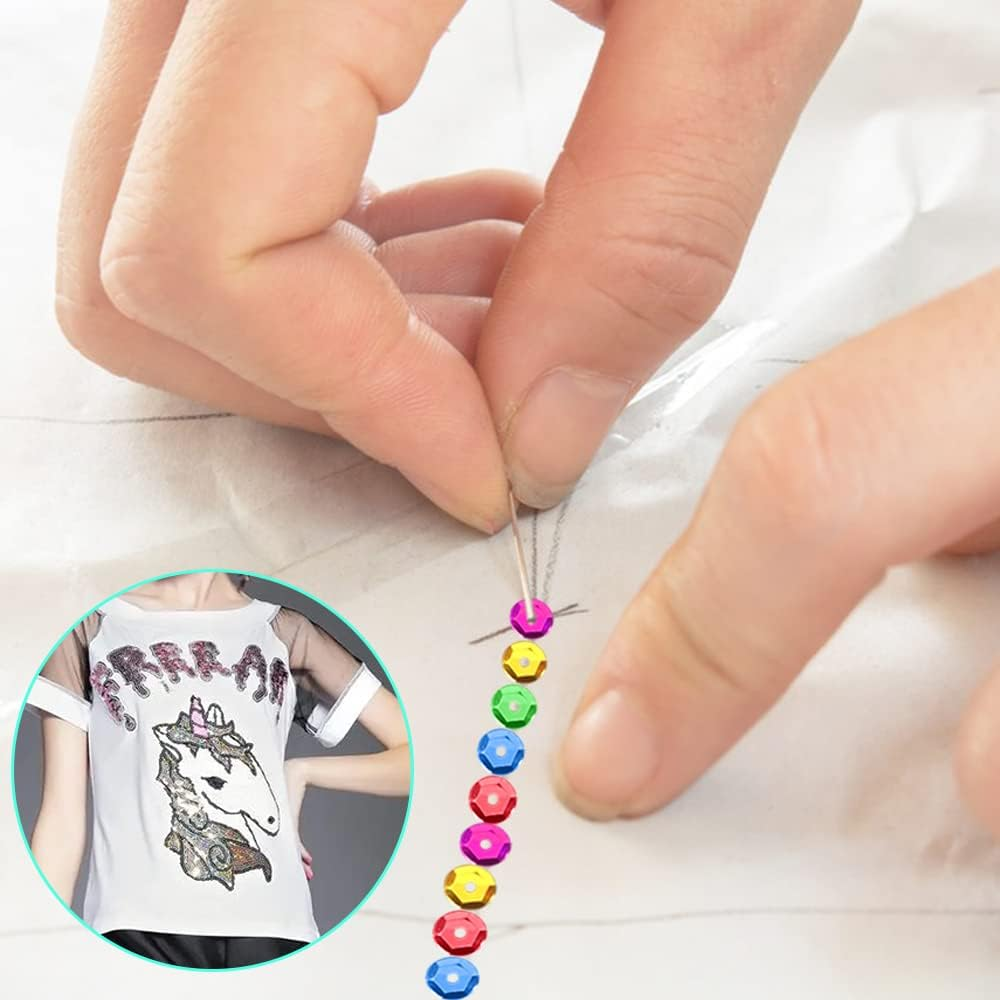 Dakuan 20000 Pcs 6MM Bulk Loose Sequins and 600 Pieces Craft Gems Jewels Acrylic Flatback Rhinestones Gemstone for DIY Crafts Jewelry Making, 6-13Mm image number 6