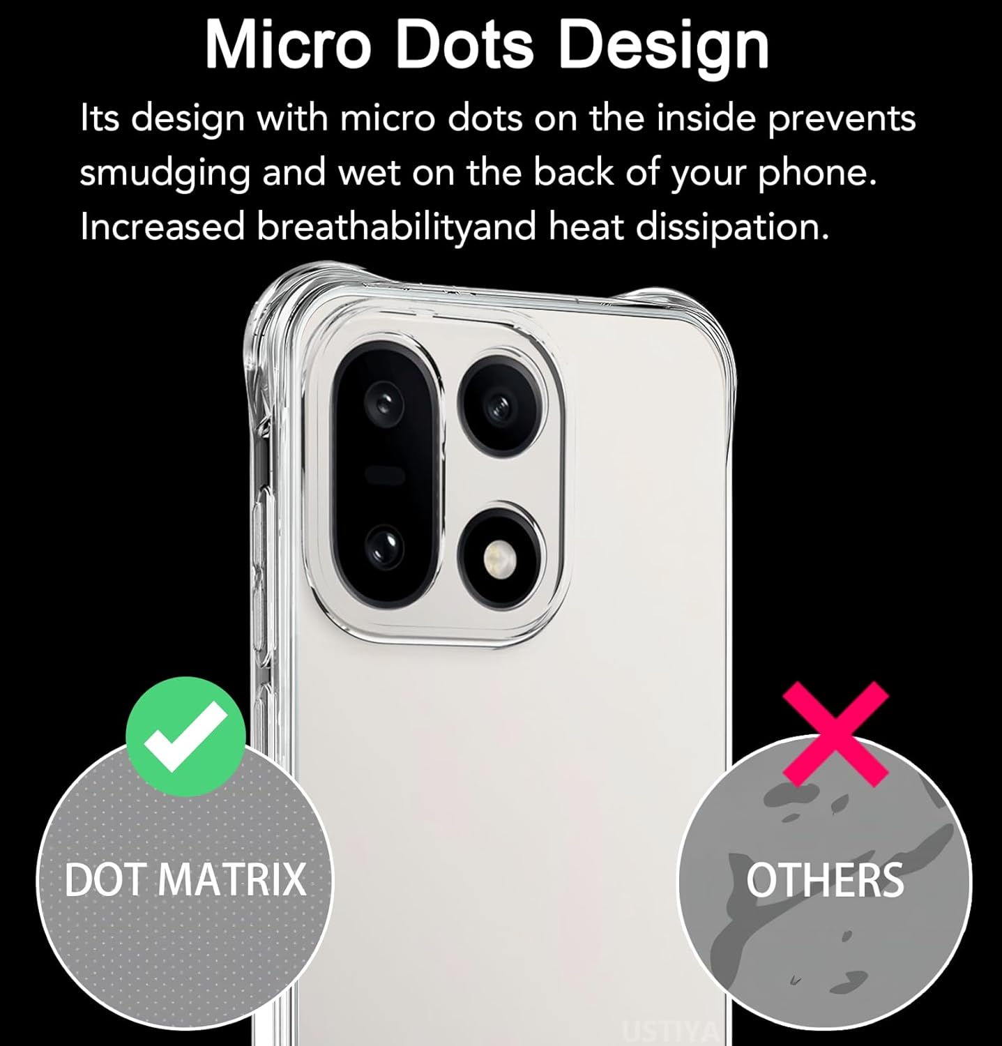 USTIYA Case for Oneplus 15 5G Clear TPU Four Corners Protective Cover Transparent Soft image number 5