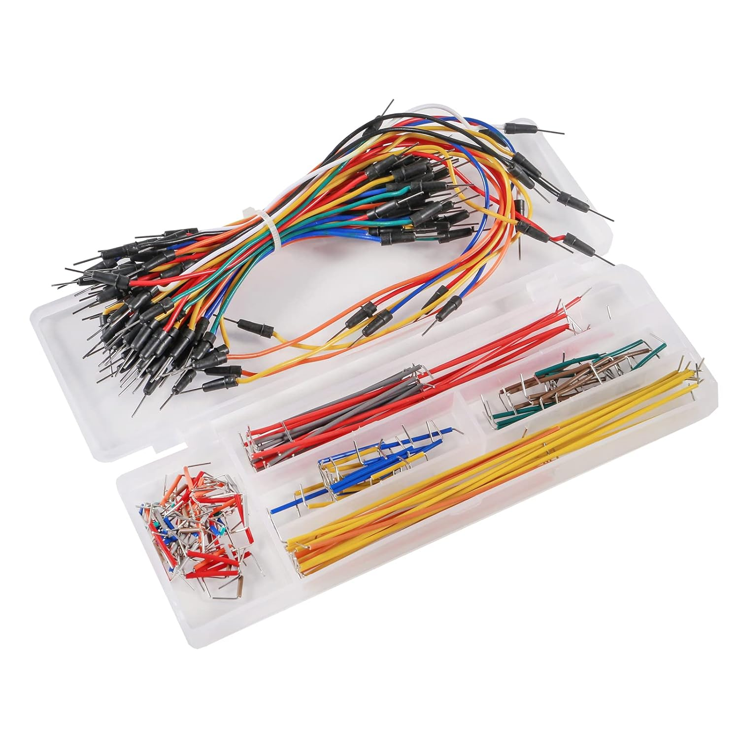 Breadboard Jumper Cable Kits, 4Pcs 400 & 830 Point Breadboards, 560Pcs 2-125 Mm U-Shape Jumperwires for Arduino image number 5