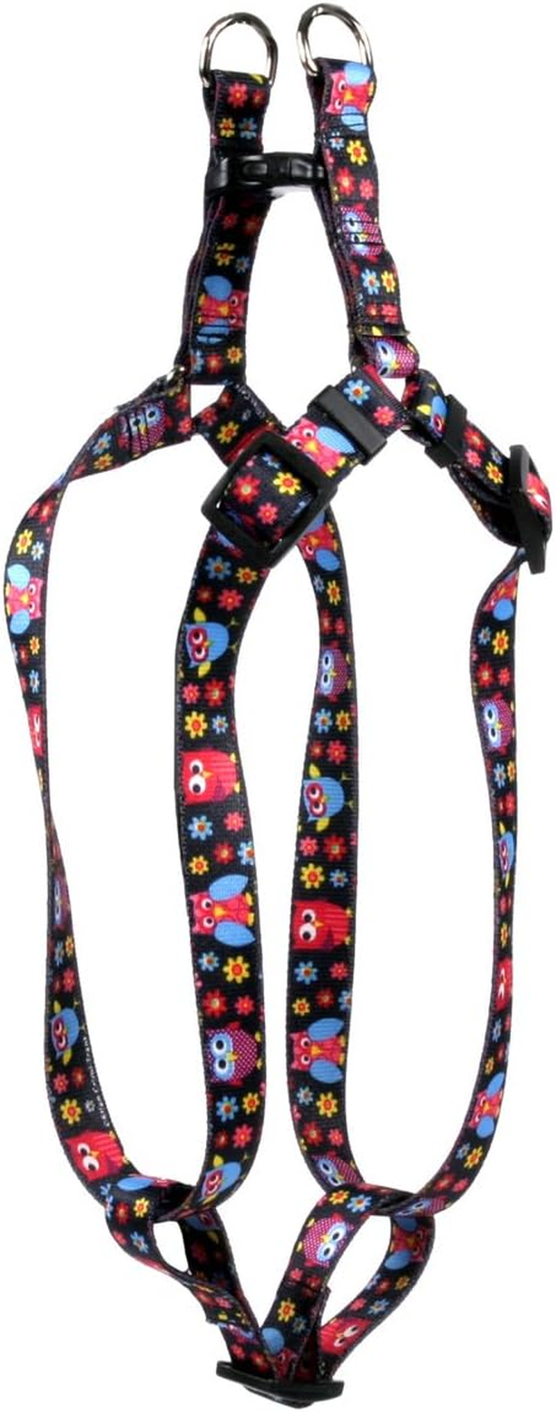 Yellow Dog Design Bright Owls Step-In Dog Harness 3/4" Wide and Fits Chest Circumference of 15 to 25", Medium