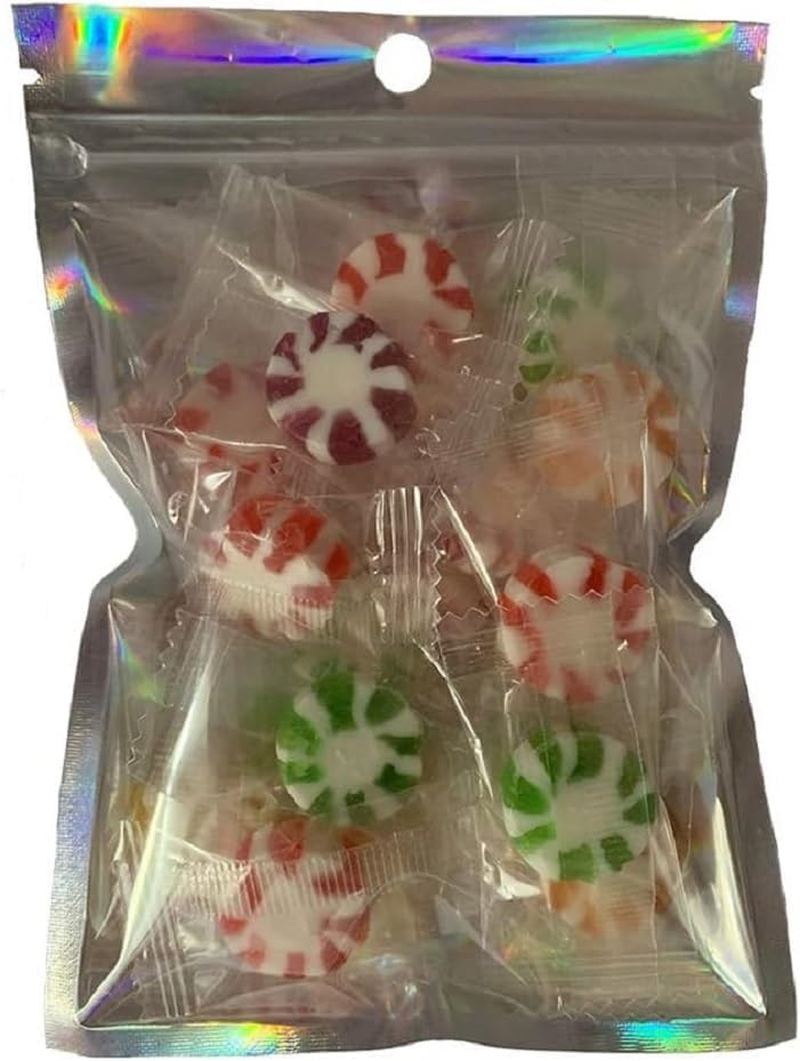 Holographic Foil Pouch Bags Flat Ziplock Bag Permotary Resealable Smell Proof Bags Colorful Aluminum Foil Bags Rainbow Mylar Bags for Food Storage Party Favor Trip (4"X 6", 50Pcs) image number 5