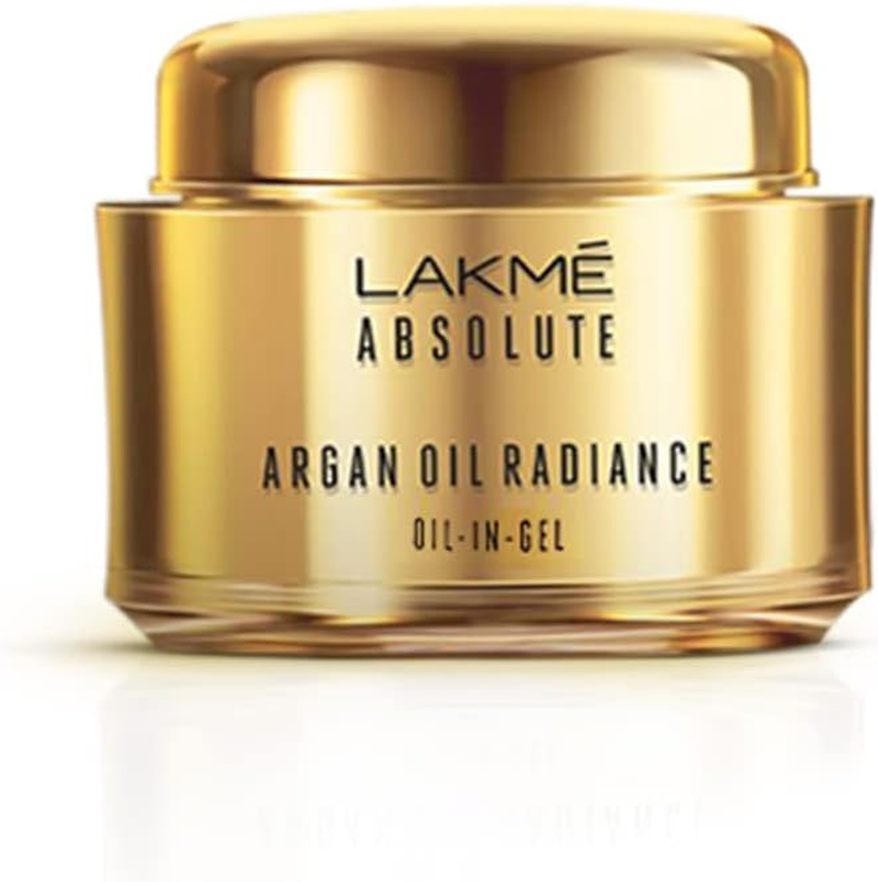 Lakme Absolute Argan Oil Radiance Oil-In-Gel with Morrocan Argan Oil for Deep Nourishment, 50G