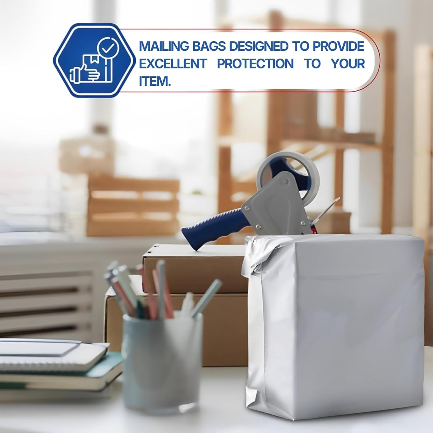 Extraprint Courier Bags 100 Pack/ 100PCS - 310Mm X 405Mm - Plastic Mailing Satchels - Self-Sealing, Packing, Shipping Poly Mailer Bags - Eco-Friendly Postage Bags - Shipping Bags image number 3