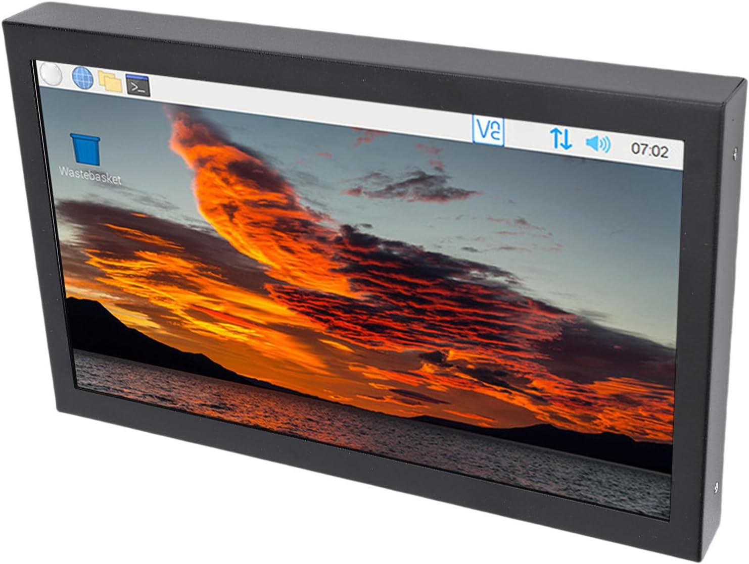 Diyeeni 7Inch Portable Monitor, 1024 * 600P HDMI VGA AV Second External Monitor for Laptop PC, for Raspi for Jetsonnano, Gaming Display, Full Viewing Angle