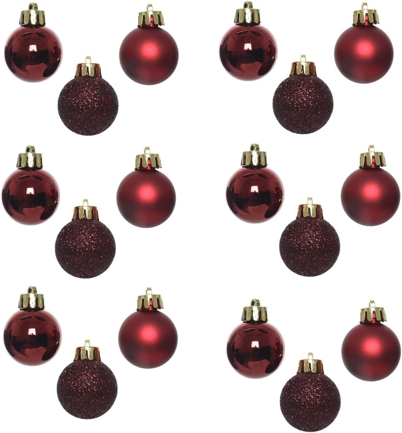 30Mm/12Pcs Christmas Baubles Shatterproof Champagne Gold, Christmas Tree Decorations Ball Ornaments Balls Xmas Hanging Decorations Holiday Decor - Shiny,Matte,Glitter