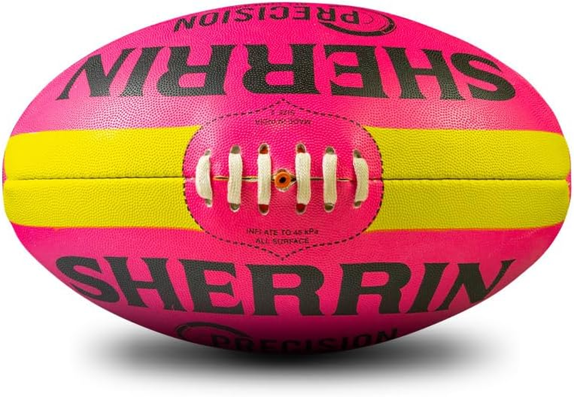 Sherrin Precision Synthetic Football, Pink, Size 2 image number 3