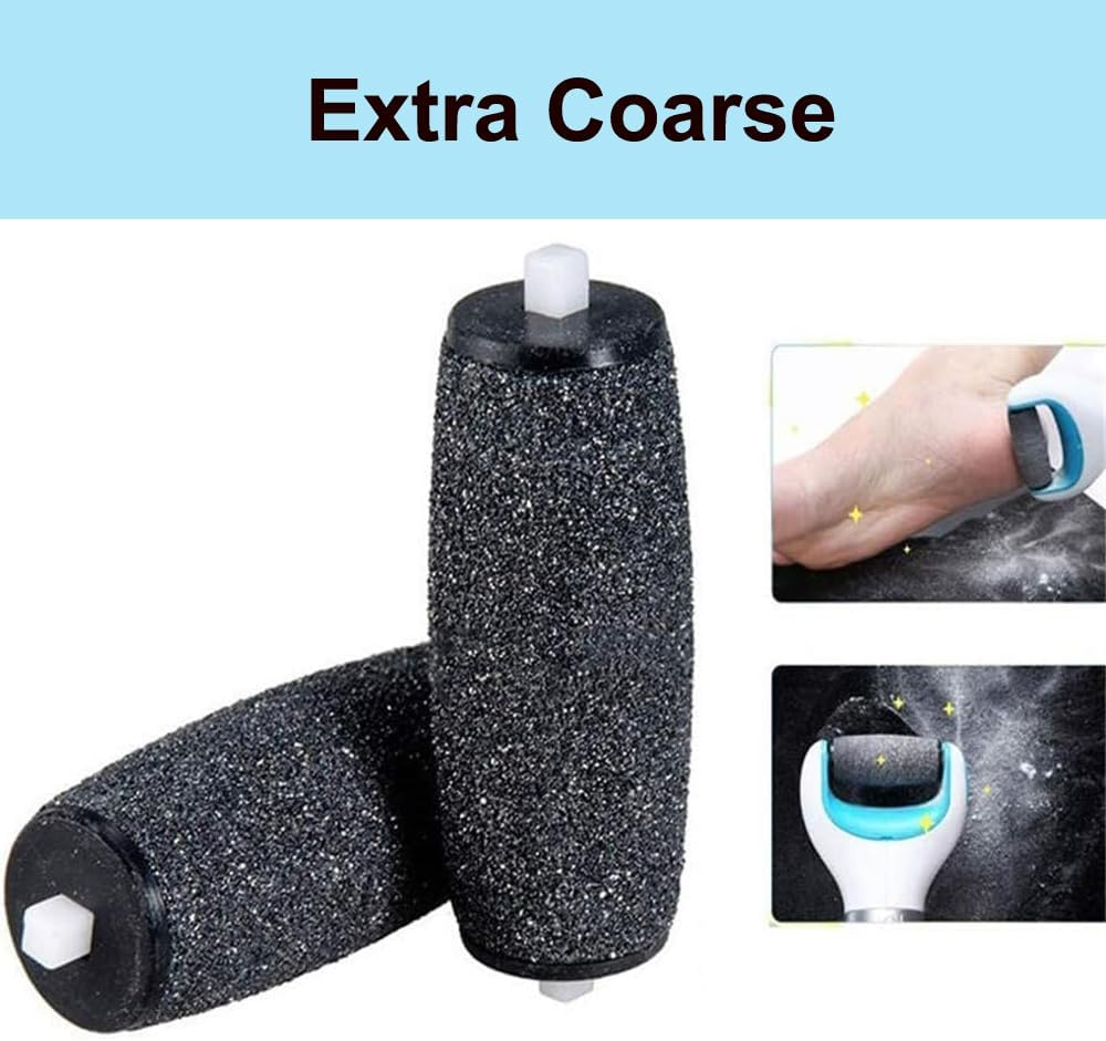 10 Extra Coarse Replacement Roller Refill Heads Compatible with Amope Pedi Perfect Electronic Foot File with Diamond Crystals image number 1