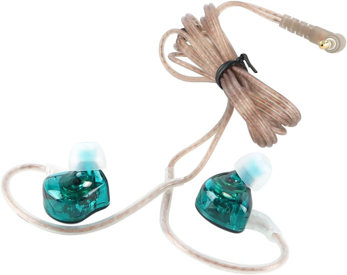 Laroal IEM Earphones Deep Bass Driver 10Mm Dynamic Driver over Ear Headset for Phone PC (Cyan without Microphone) image number 4