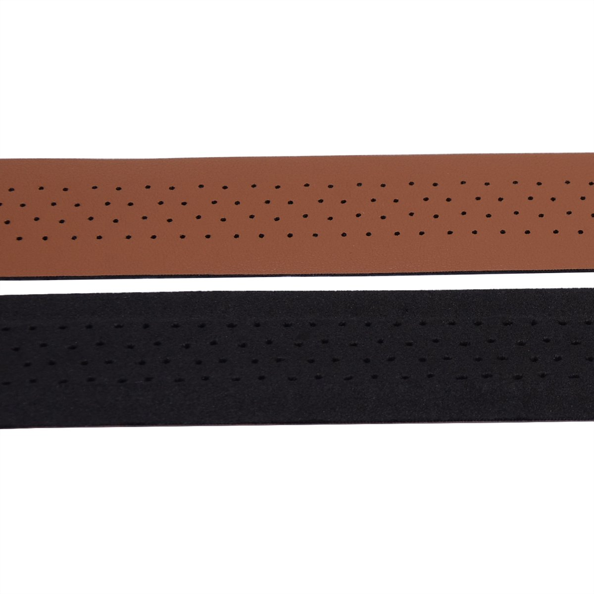 KINGOU Brown Synthetic Leather Road Bike Handlebar Tape Bicycle Bar Tapes - 2PCS per Set