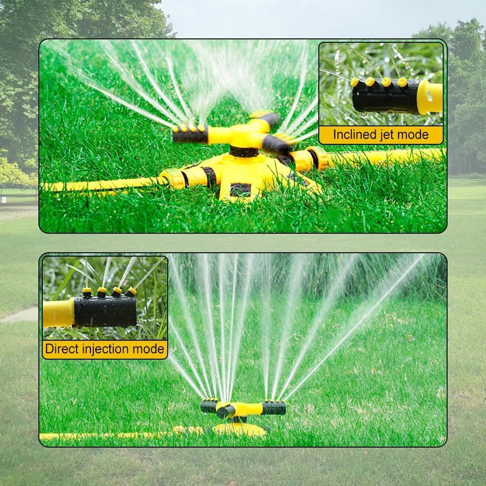 2025 Upgraded 360&deg; Adjustable Garden Sprinkler &ndash; Multi-Pattern Lawn & Yard Water Spray for Plant Irrigation, Kids Play, Pets Cooling | Durable Rotation with Customisable Range | UK Outdoor Use (1) image number 6