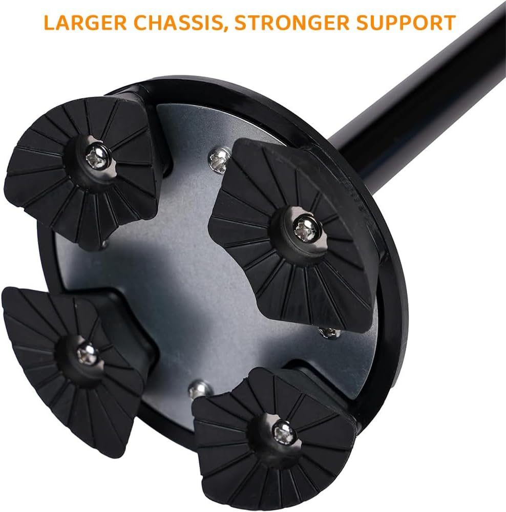 Folding Walking Cane with LED Light & Alarm &ndash; Adjustable Lightweight Travel Cane with 360&deg; Pivot Base and Ergonomic T-Handle for Seniors & Adults Hiking Mountain image number 1