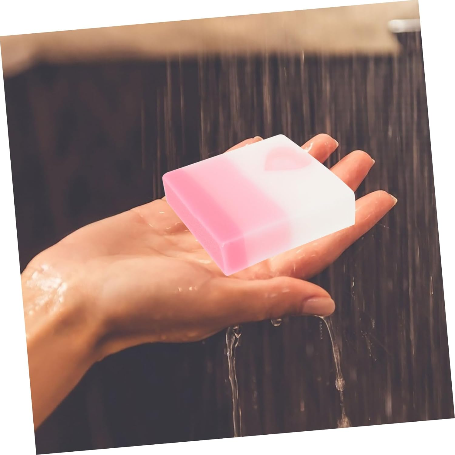 MERRYHAPY Handmade Lavender Soap Bar Face Exfoliator Scrubber Refreshing Skin Soap image number 4