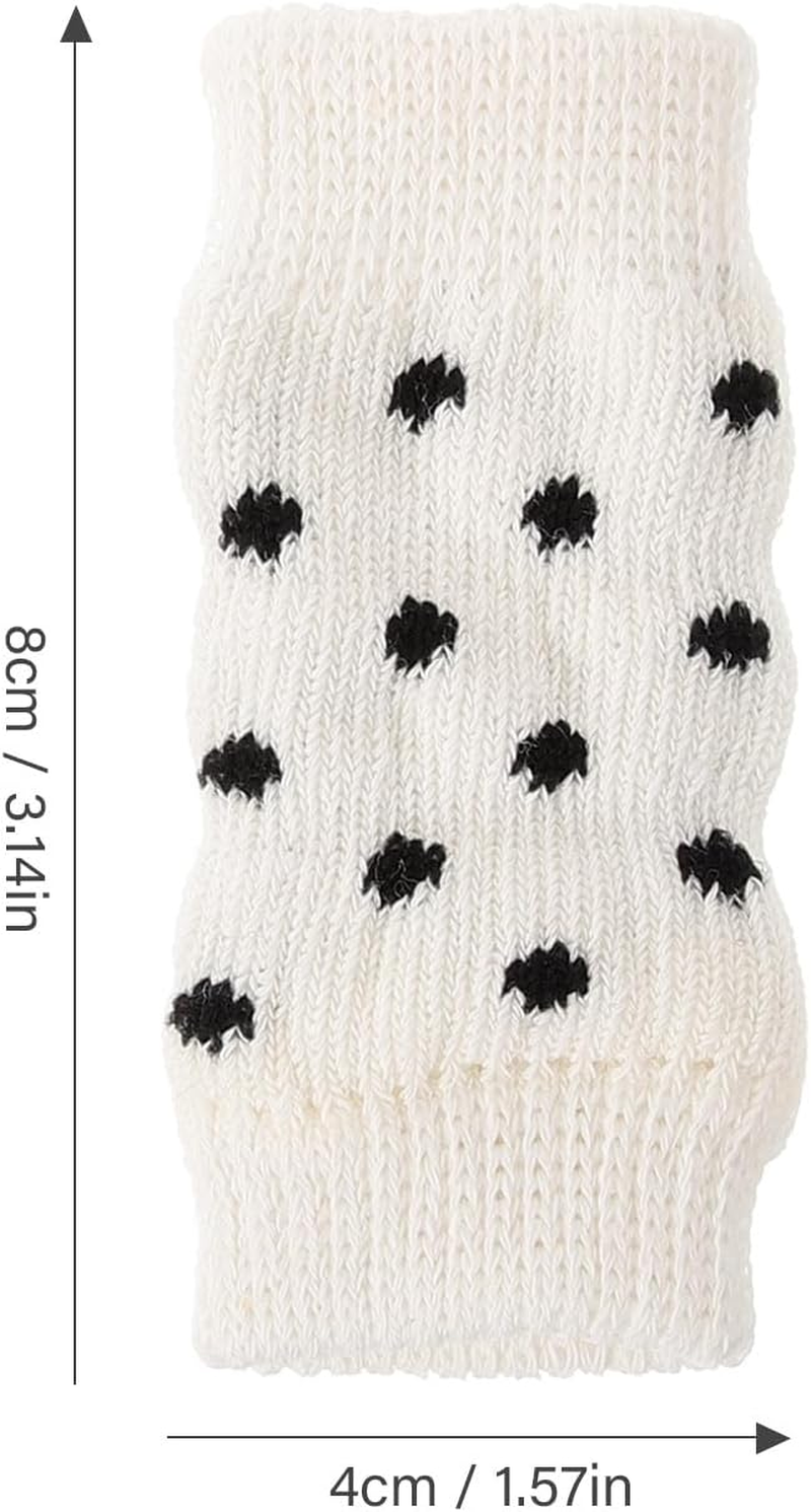Angoily Pack of 4 Pet Socks Warm Socks Puppy Knee Pads Joint Protection for Dogs Leg Protectors for Dogs Leg Sleeves for Pets Dog Leggings Dog Warmer Cotton White Boots image number 5