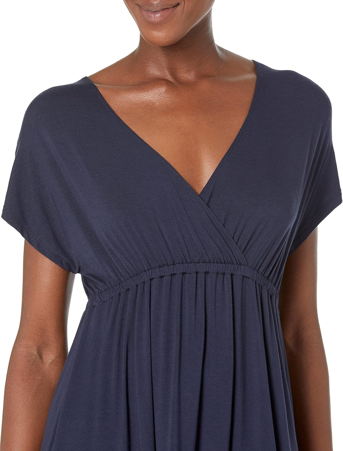Amazon Essentials Women'S Surplice Dress (Available in plus Size), Navy, 1X image number 3