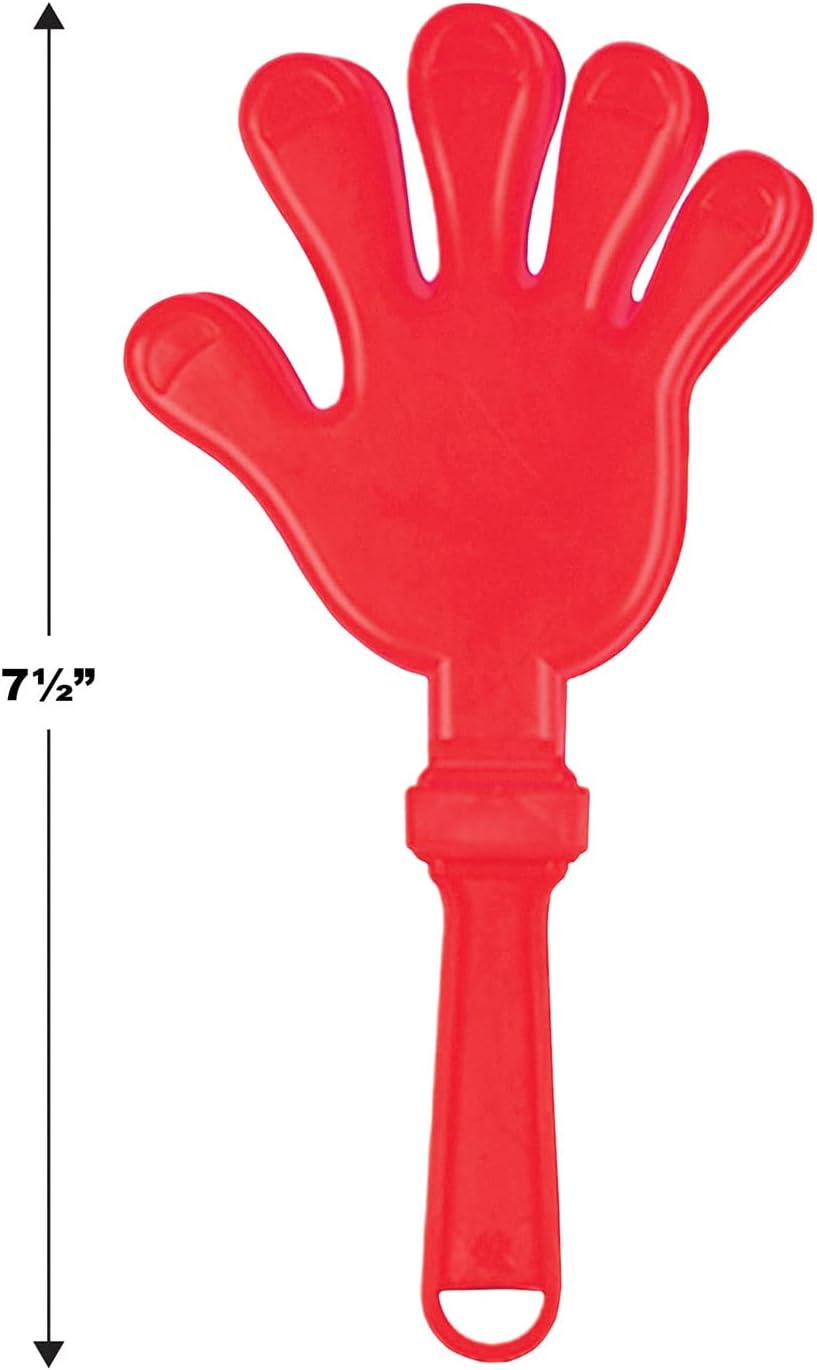 Beistle 12-Pack Hand Clappers, 7-1/2-Inch, Red - Red image number 5