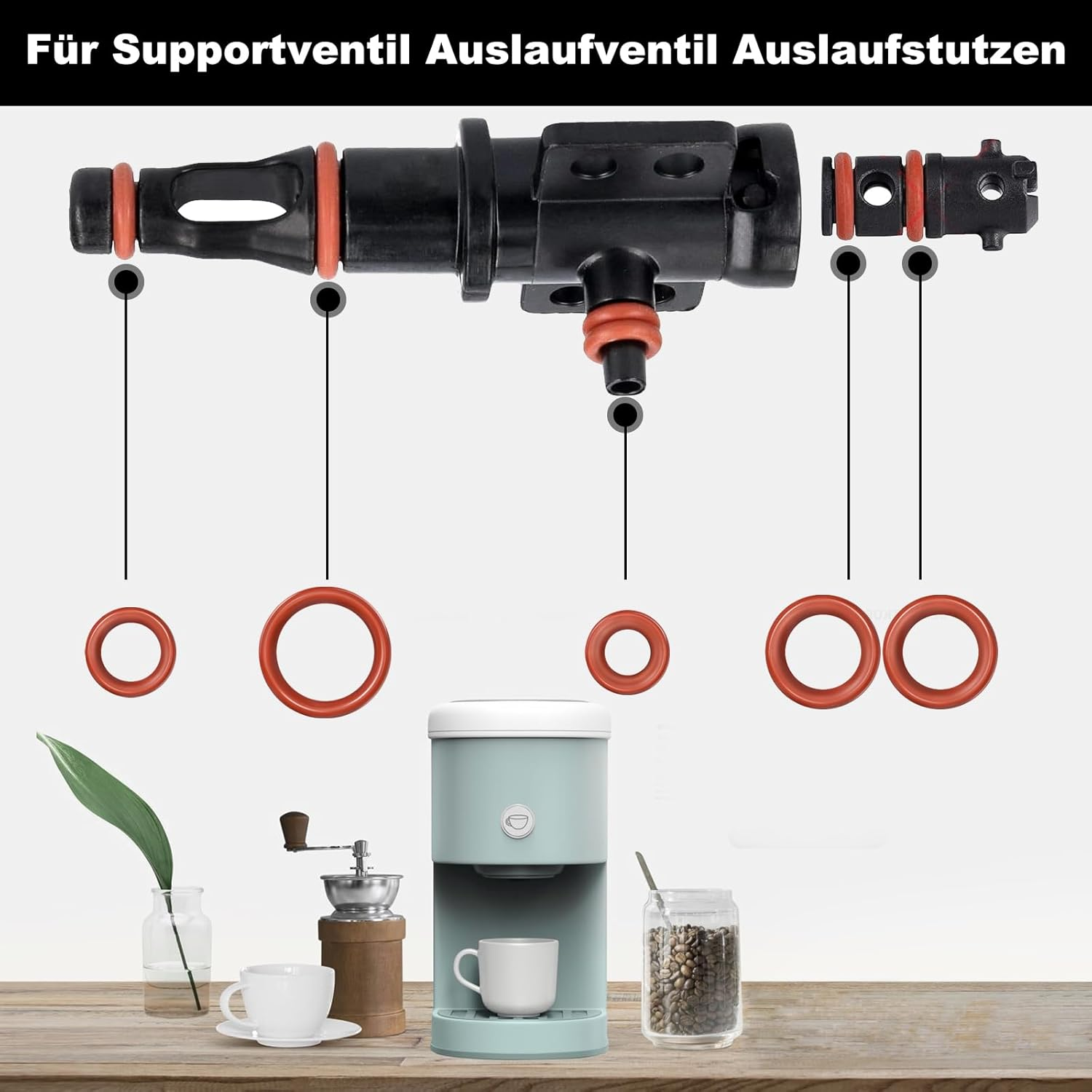 REJOECE Door Trim Clips, Pack of 30 Oring Seals, Seal O-Ring Maintenance Kit, Care Kit Seal O-Ring Seal Maintenance Kit O-Rings Compatible with Support Valve Steam Valve Brewing Group image number 1