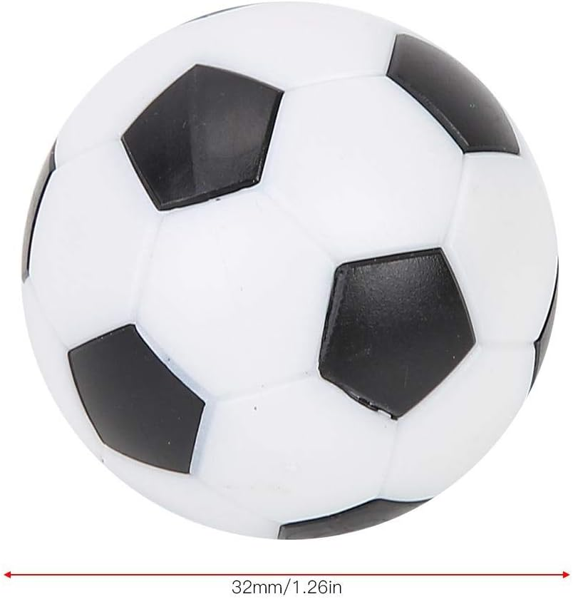 32Mm Table Football Small Football, Table Soccer Footballs Replacement Mini Plastic Black and White Soccer Ball for Foosball Tabletop Game Foosball Accessory 6 Pieces image number 3