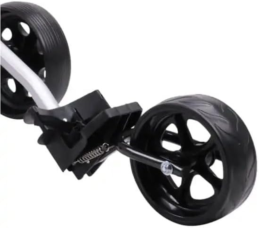 Aluminium Golf Bag Trolley Push Cart Folding Scorecard with Phone Holder image number 4