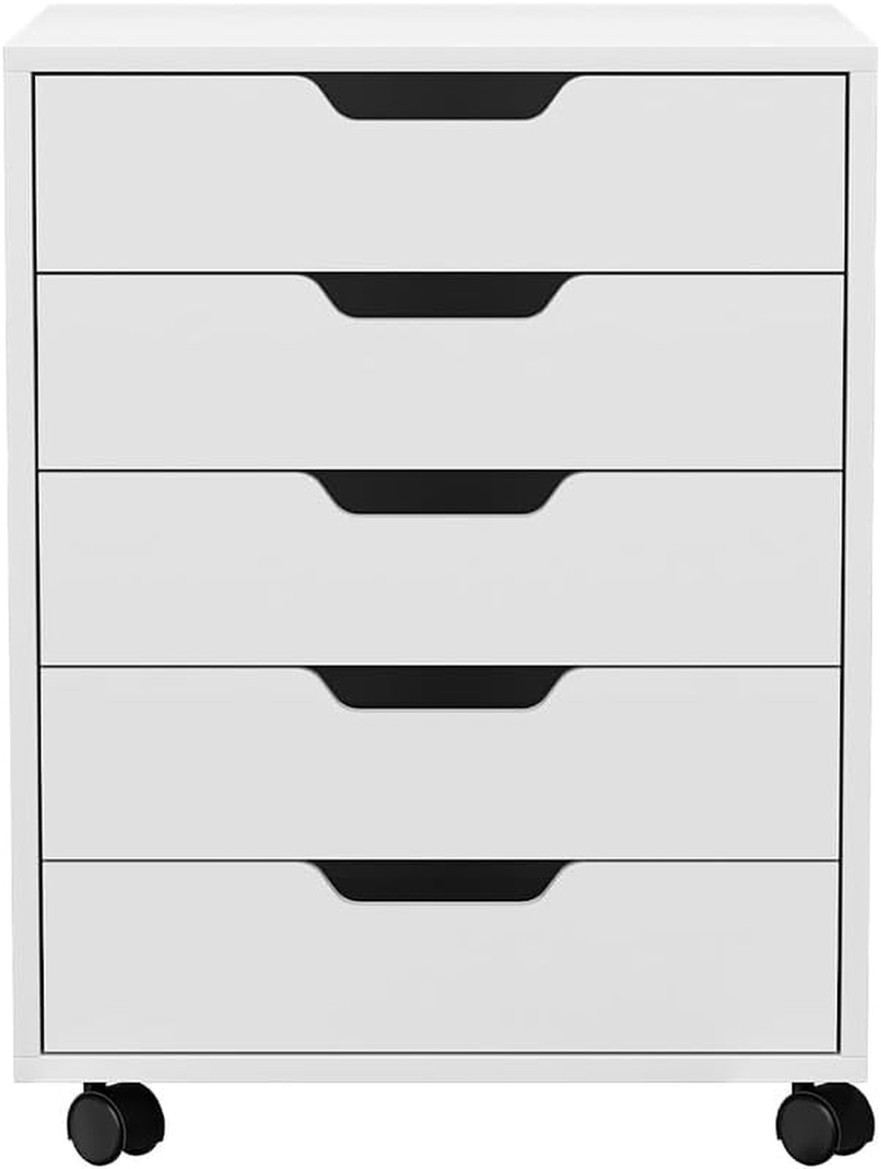 Artiss 5-Drawer Filing Cabinet Mobile Storage Cabinet Chest of Drawers Stand image number 4