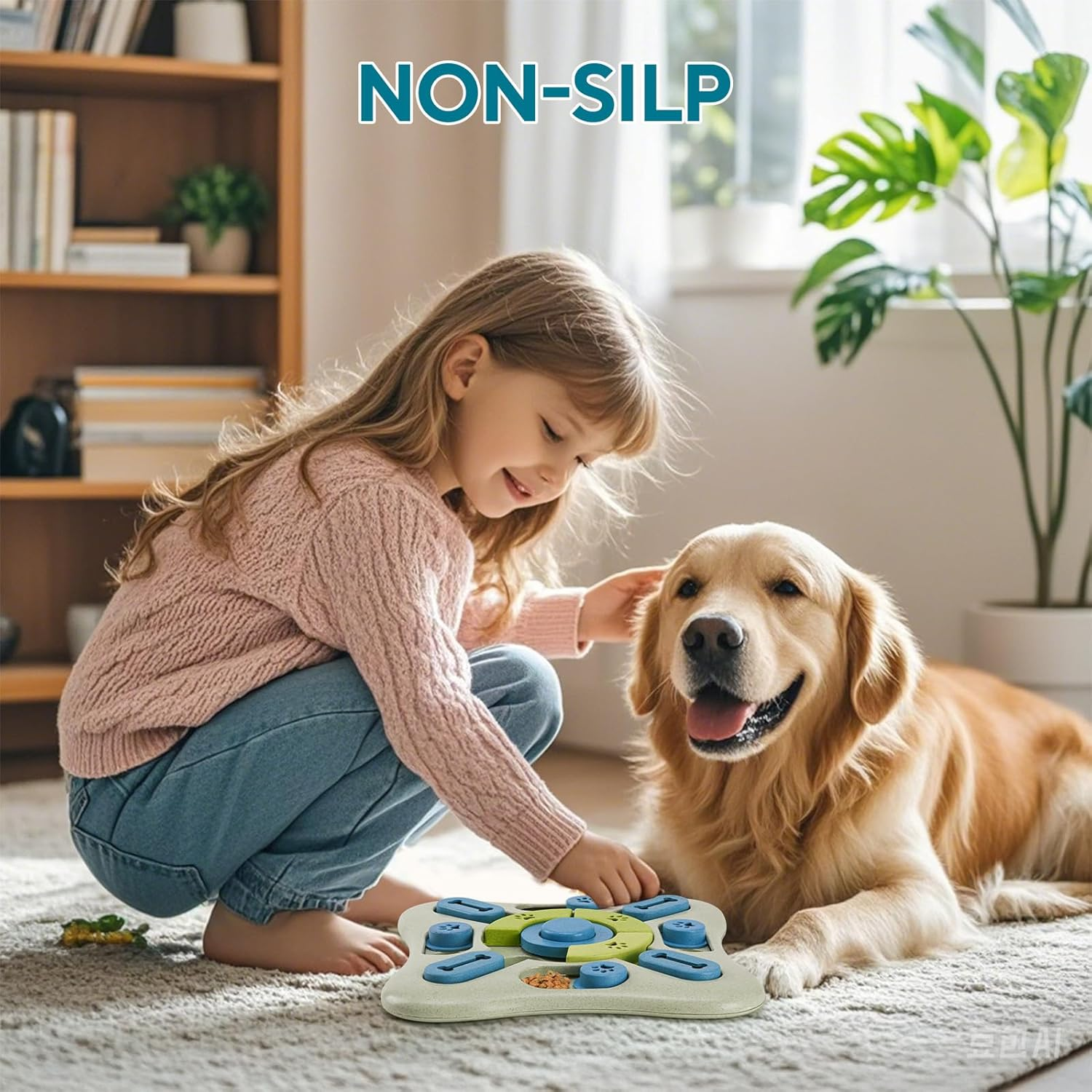 LIFLIX Dog Puzzle Toys, Interactive Treat Dispensing Dog Slow Feeder for IQ Training & Mental Stimulating, Dog Enrichment Toys for Small Medium Large Dogs - Green image number 6