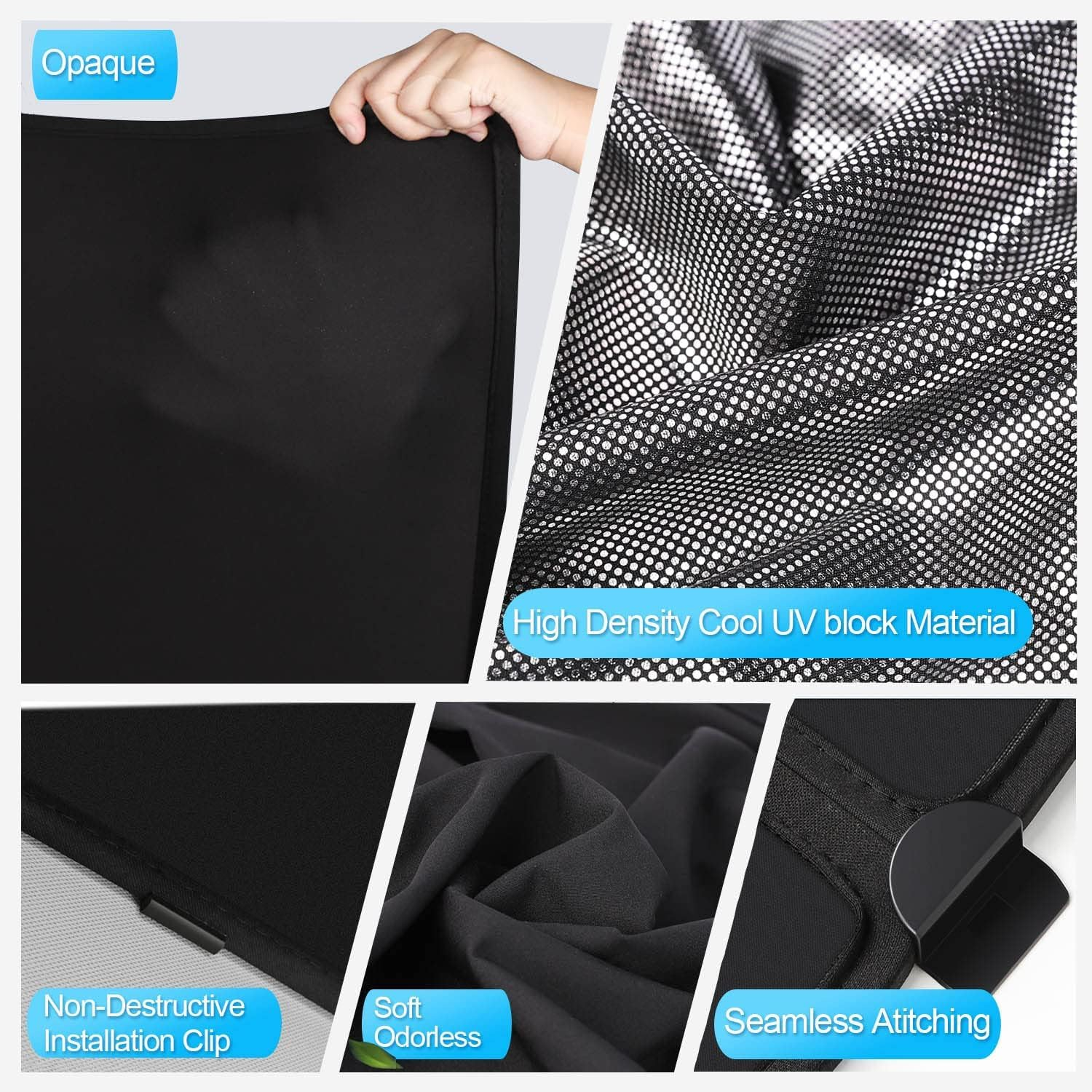 For Tesla Model Y Sunshade Roof Sunroof Shade Upgrade 3.0 Accessories 2025 2024 2023 2022 2021 2020(Ice Black)