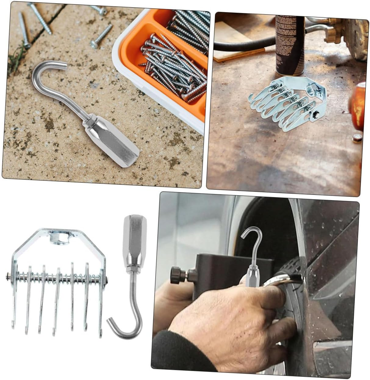 7-Claw Metal Auto Dent Puller with Small Hook, 2Pcs Automotive Dent Tool Kit for Car Body Repair and Panel Removal in Australia image number 4