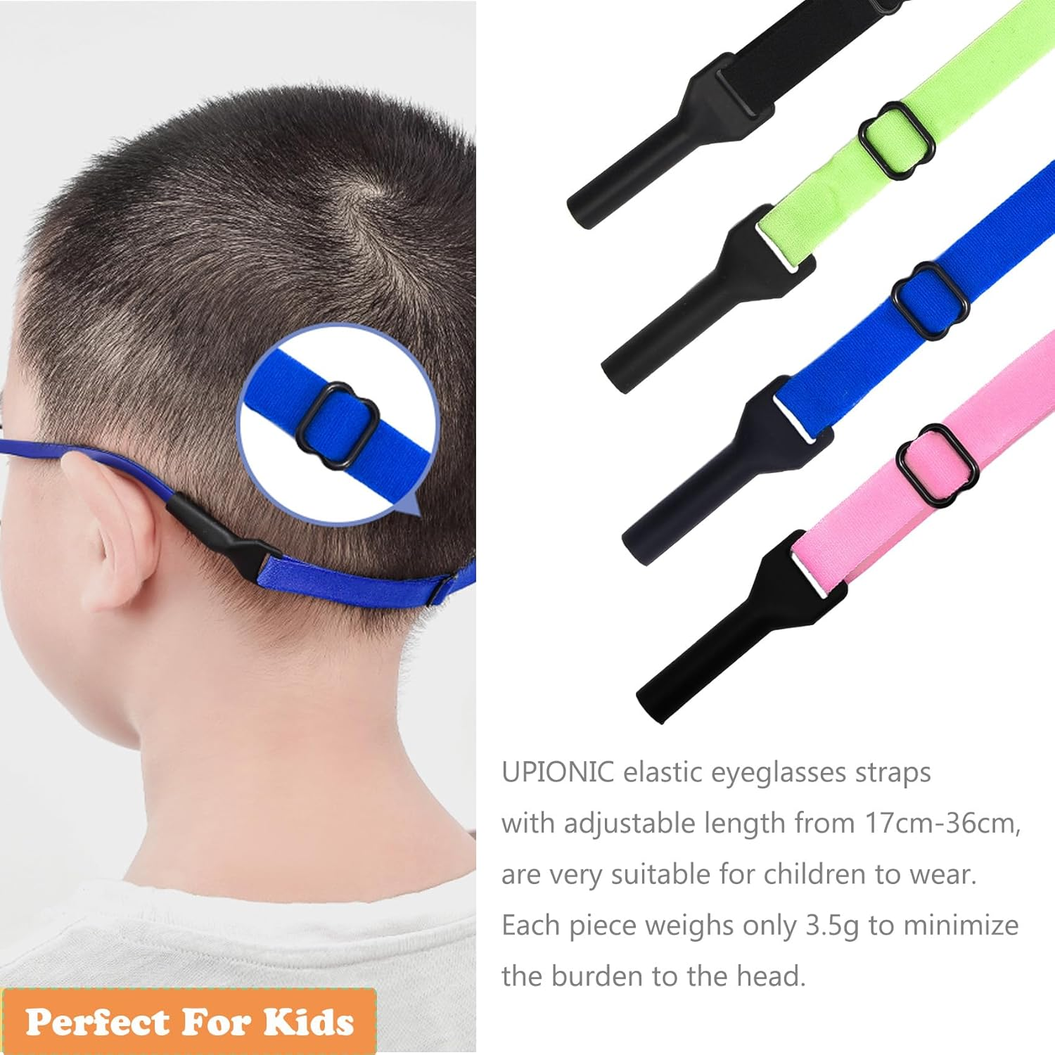 UPIONIC Adjustable Kids Glasses Strap, 5Pcs No Tail Spectacle Straps, Kid'S Eyewear Holder Strap for Boy and Girl - Multiple Colors 1 image number 5