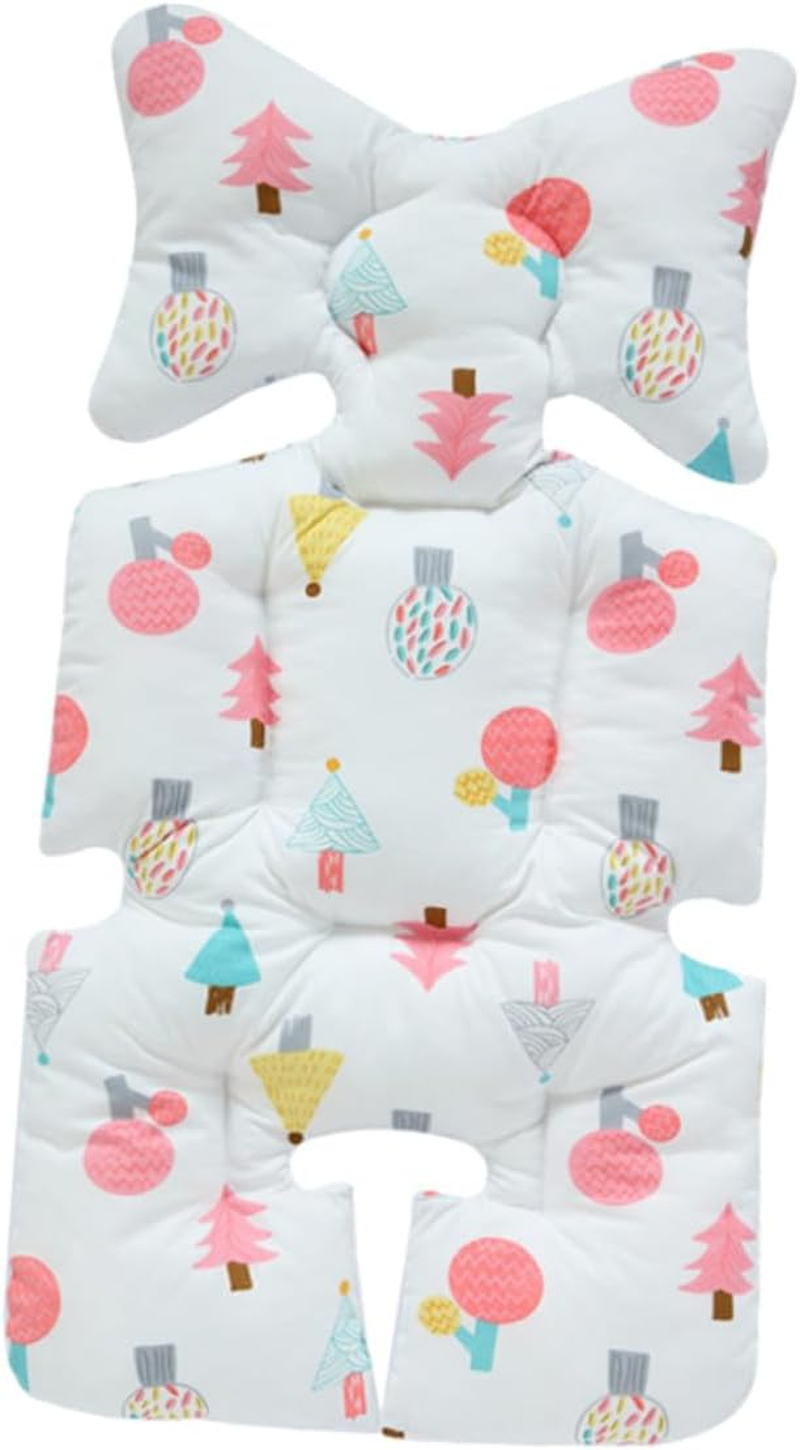 Breathable Cart Mat Stroller Seat Cushion with Safety Pad for Comfort and Posture Support Large Fit for Prams and High Chairs Soft Cotton Padding for Winter Use